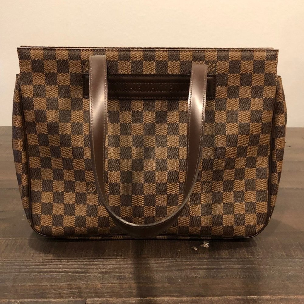Louis Vuitton Parioli Damier Ebene with Dark Brown Leather Trim